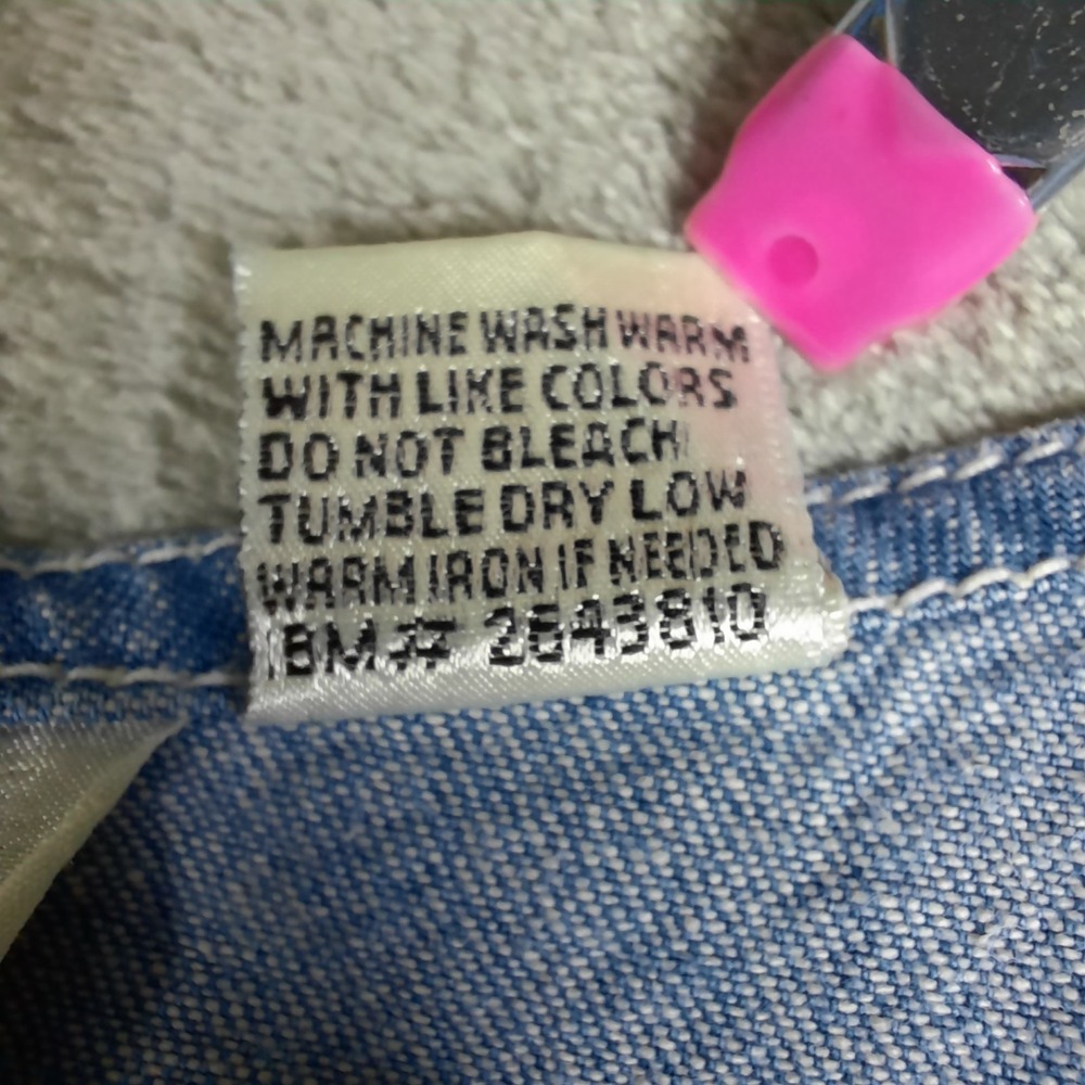 Vtg Denim Jumper Dress Maxi Button Front Cargo Pockets Medium Utility 90s Y2K - Picture 12 of 16
